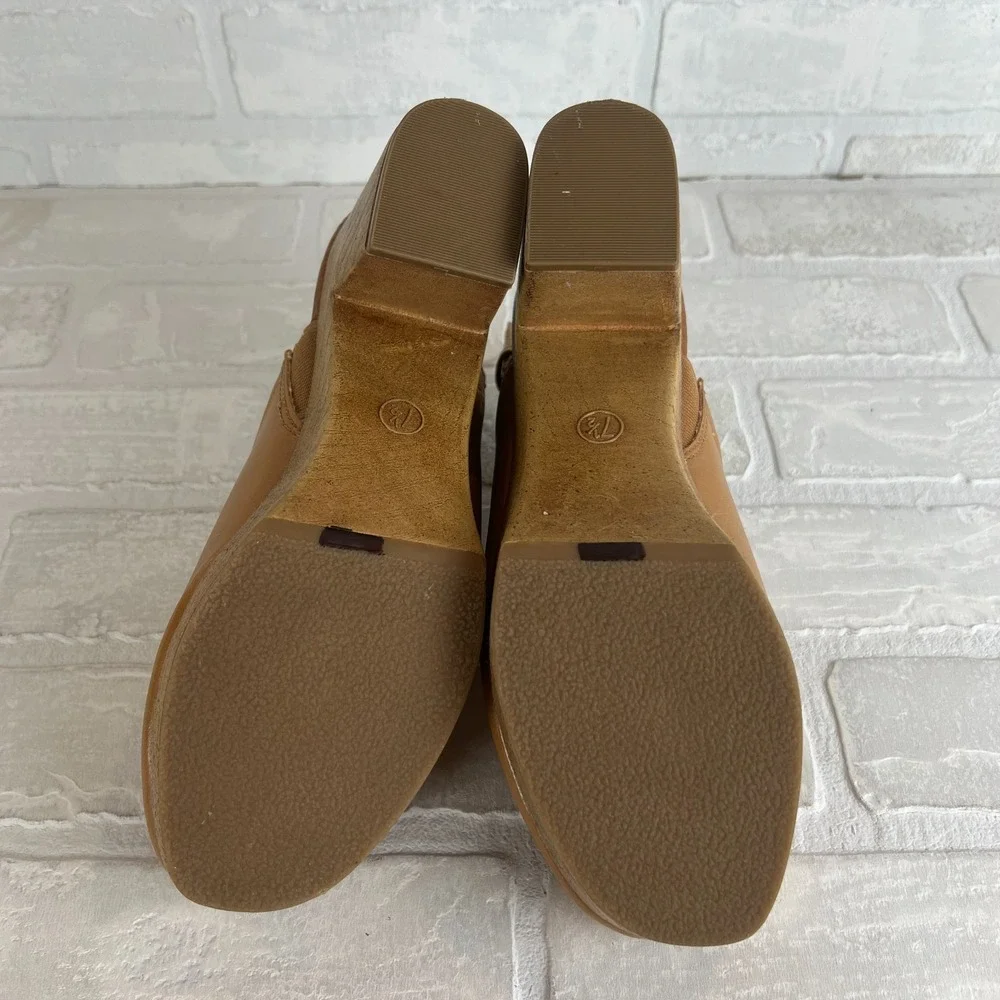 Universal Thread Watson Clogs Womens 7.5 Brown Faux Leather Slingback Platform - Picture 10 of 12